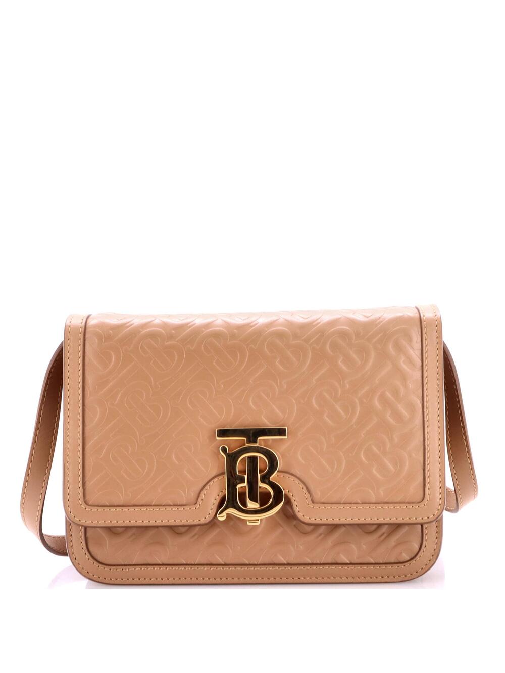 Burberry Tb Flap Bag Embossed Leather #298491B10B